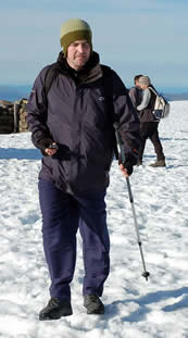 Thick snow on Ben Nevis summit plateau