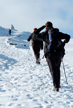 Upper plateau approaching Ben Nevis summit